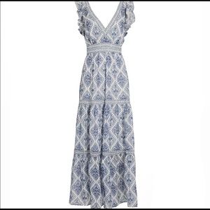 Intermix Orien Tiered Silk Maxi Dress